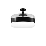 Futura Ceiling Light by Vistosi, Color: White/Black, Finish: Black, ,| Casa Di Luce Lighting