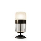 Futura Table Lamp by Vistosi, Size: Medium, Color: Amber/Antique, Finish: Black, ,| Casa Di Luce Lighting