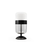 Futura Table Lamp by Vistosi, Size: Medium, Color: White/Black, Finish: Black, ,| Casa Di Luce Lighting
