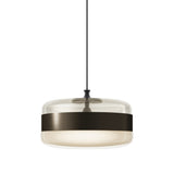 Futura SP G Pendant Light by Vistosi, Color: Amber/Antique Brass, Finish: Black, ,| Casa Di Luce Lighting