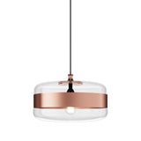 Futura SP G Pendant Light by Vistosi, Color: Crystal/Copper, Finish: Black, ,| Casa Di Luce Lighting