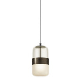 Futura SP M Pendant Light by Vistosi, Color: Amber/Antique Brass, Finish: Black, ,| Casa Di Luce Lighting