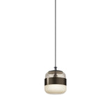 Futura SP P Pendant Light by Vistosi, Color: Amber/Antique Brass, Finish: Black, ,| Casa Di Luce Lighting