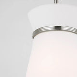 Fynn One Light Pendant Brushed Nickel By Generation Lighting - Detailed View2