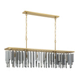 Gemma 52'' Modern Gold Linear Chandelier by Crystorama