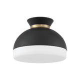 Brian Patrick Flynn Gidget 15'' Matte Black + Vibrant Gold Flush Mount by Crystorama