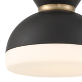 Brian Patrick Flynn Gidget 15'' Matte Black + Vibrant Gold Flush Mount by Crystorama