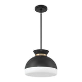 Brian Patrick Flynn Gidget 15'' Matte Black + Vibrant Gold Pendant by Crystorama