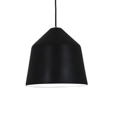 Gael Ceramic Pendant Light by Geo Contemporary in Black ceramic with a black cord
