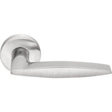 Gaia Door Lever in Satin Chrome by Colombo Design