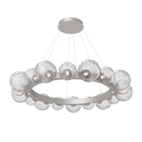 Gaia Radial Ring Chandelier Large Beige Silver Clear By Hammerton