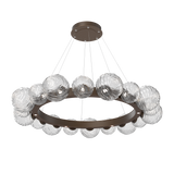 Gaia Radial Ring Chandelier Large Flat Bronze Clear By Hammerton