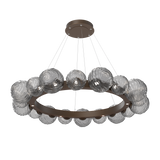 Gaia Radial Ring Chandelier Large Flat Bronze Smoke By Hammerton