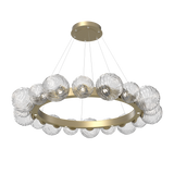 Gaia Radial Ring Chandelier Large Gilded Brass Clear By Hammerton