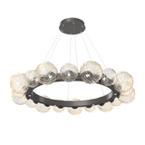 Gaia Radial Ring Chandelier Large Graphite Amber By Hammerton