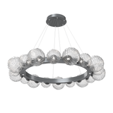 Gaia Radial Ring Chandelier Large Gunmetal Clear By Hammerton