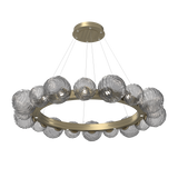 Gaia Radial Ring Chandelier Large Heritage Brass Smoke By Hammerton