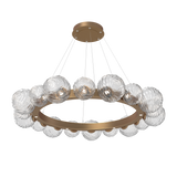 Gaia Radial Ring Chandelier Large Novel Brass Clear By Hammerton