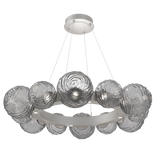 Gaia Radial Ring Chandelier Medium Beige Silver Smoke By Hammerton