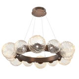 Gaia Radial Ring Chandelier Medium Novel Burnished Bronze Amber By Hammerton