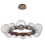 Gaia Radial Ring Chandelier Medium Novel Burnished Bronze Clear By Hammerton