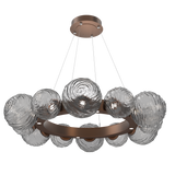 Gaia Radial Ring Chandelier Medium Novel Burnished Bronze Smoke By Hammerton