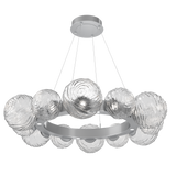 Gaia Radial Ring Chandelier Medium Novel Classic Silver Clear By Hammerton