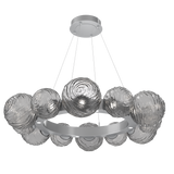 Gaia Radial Ring Chandelier Medium Novel Classic Silver Smoke By Hammerton