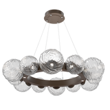 Gaia Radial Ring Chandelier Medium Flat Bronze Clear By Hammerton