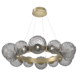 Gaia Radial Ring Chandelier Medium Gilded Brass Smoke By Hammerton