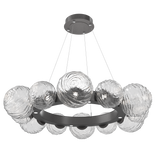 Gaia Radial Ring Chandelier Medium Novel Graphite Clear By Hammerton