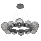 Gaia Radial Ring Chandelier Medium Novel Graphite Smoke By Hammerton