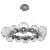 Gaia Radial Ring Chandelier Medium Gunmetal Clear By Hammerton