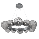 Gaia Radial Ring Chandelier Medium Gunmetal Smoke By Hammerton