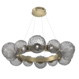 Gaia Radial Ring Chandelier Medium Heritage Brass Smoke By Hammerton