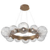 Gaia Radial Ring Chandelier Medium Novel Brass Clear By Hammerton