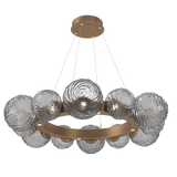 Gaia Radial Ring Chandelier Medium Novel Brass Smoke By Hammerton