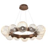 Gaia Radial Ring Chandelier Medium Oil Rubbed Bronze Amber By Hammerton