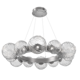 Gaia Radial Ring Chandelier Medium Satin Nickel Clear By Hammerton