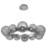 Gaia Radial Ring Chandelier Medium Satin Nickel Smoke By Hammerton