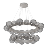 Gaia Radial Ring Chandelier Two Tier Beige Silver Smoke By Hammerton