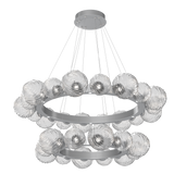 Gaia Radial Ring Chandelier Two Tier Classic Silver Clear By Hammerton