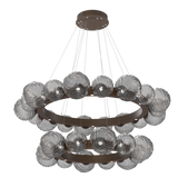 Gaia Radial Ring Chandelier Two Tier Flat Bronze Smoke By Hammerton