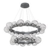 Gaia Radial Ring Chandelier Two Tier Gunmetal Clear By Hammerton