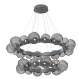 Gaia Radial Ring Chandelier Two Tier Gunmetal Smoke By Hammerton