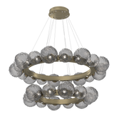 Gaia Radial Ring Chandelier Two Tier Heritage Brass Smoke By Hammerton