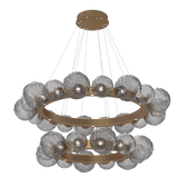 Gaia Radial Ring Chandelier Two Tier Novel Brass Smoke By Hammerton