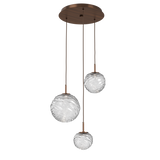 Gaia Round Pendant Chandelier 3 Lights Oil Rubbed Bronze Clear By Hammerton