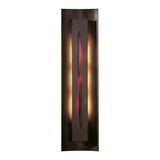 Gallery Cutout Wall Sconce, shown in Bronze, Red Glass, by Hubbardton Forge