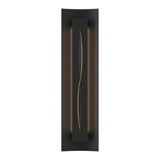 Gallery Cutout Wall Sconce in Black, Amber Glass by Hubbardton Forge